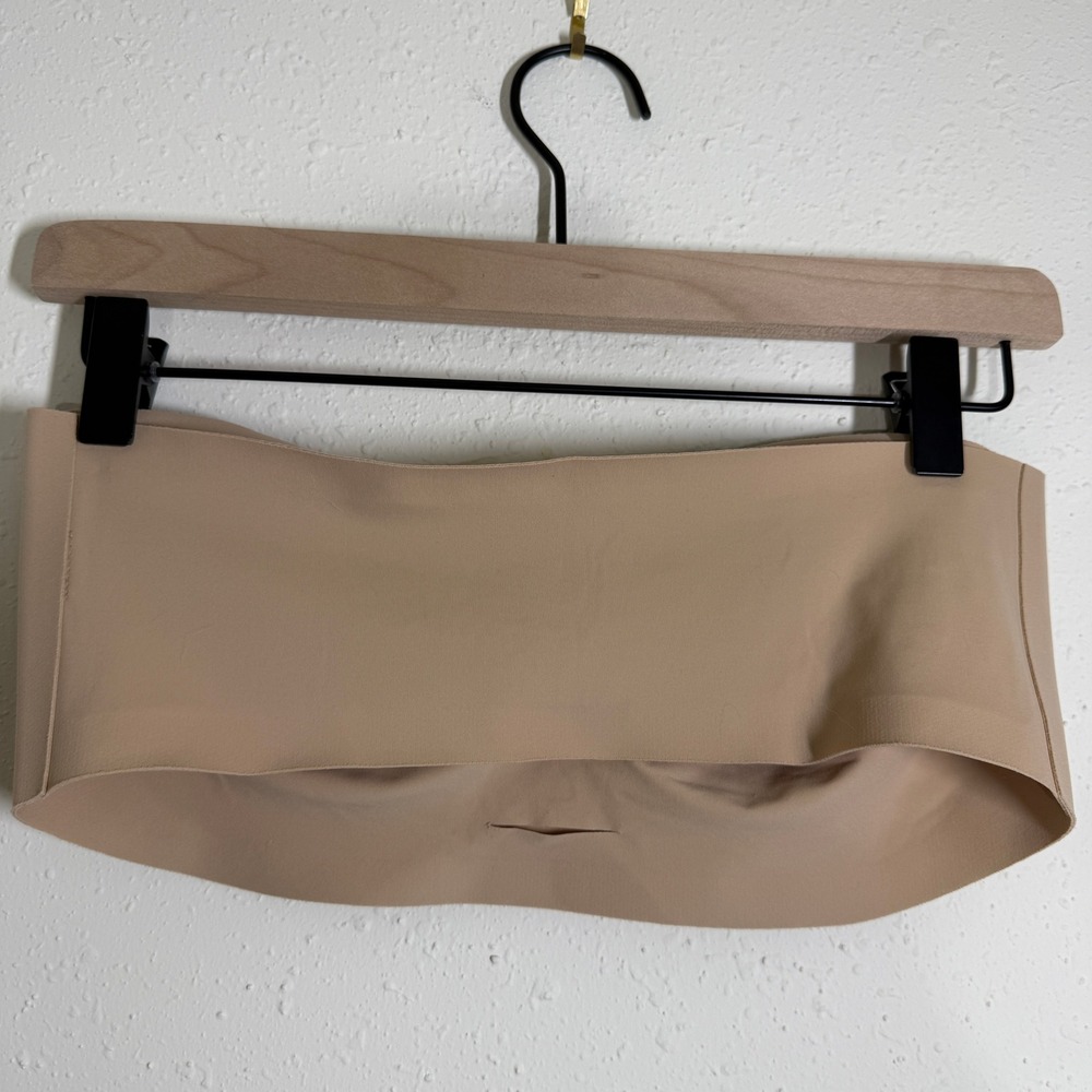 Aerie SMOOTHEZ Lightly Lined Bandeau Bralette Sand Nude Seamless Strapless Bra - Picture 7 of 11